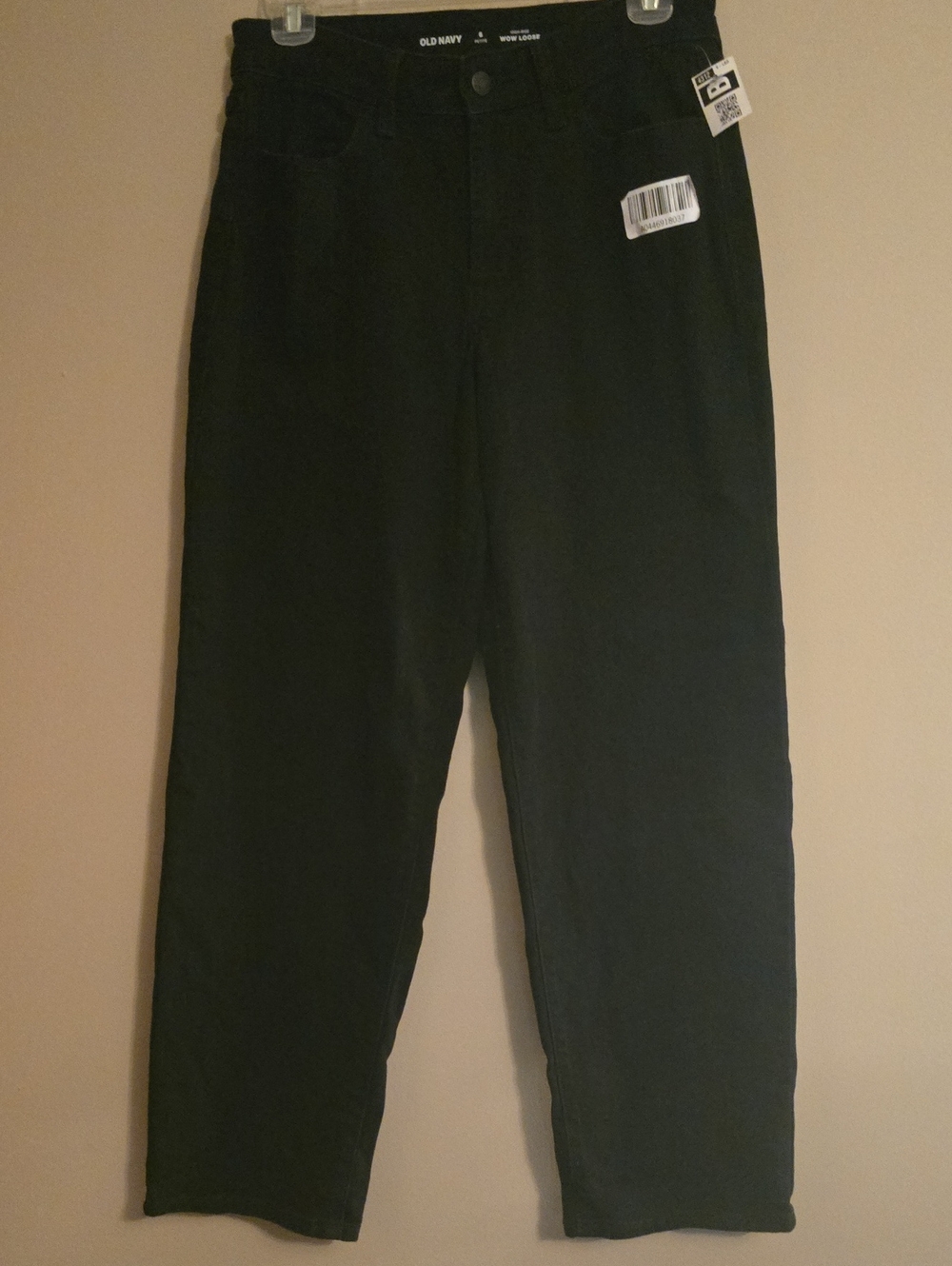 New Old Navy Women's Size 6p High-rise Wow Loose Black Denim Jeans
